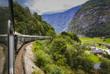 mit der Flåmsbahn durch Berglandschaften