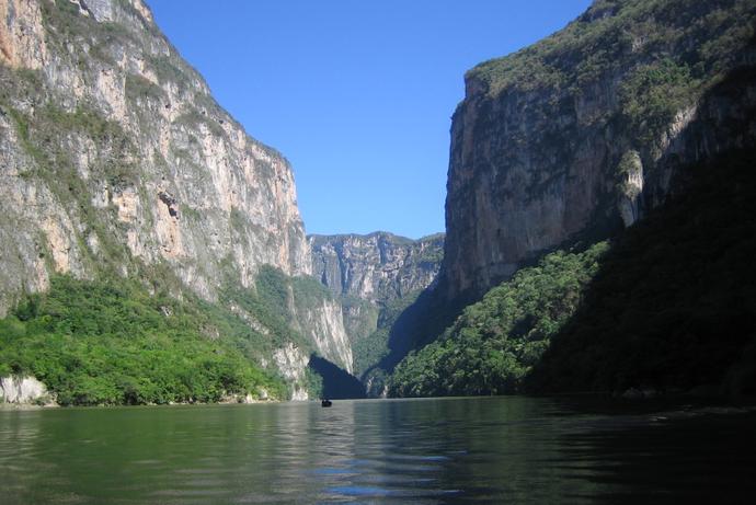 Sumidero Canyon, Einfahrt in den Canyon