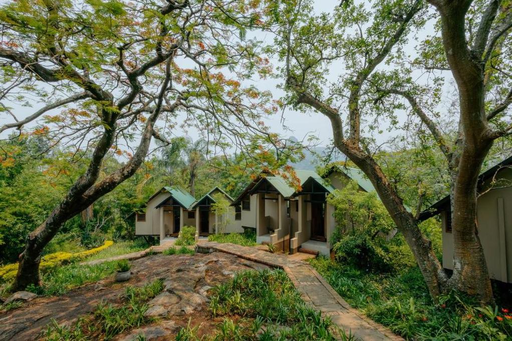 Außenansicht der Mantenga Lodge