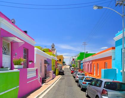 Buntes Viertel Bo-Kaap in Kapstadt