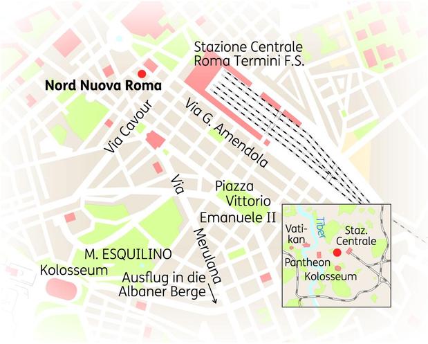 Reiseroute der 7 Tage Rom Reise
