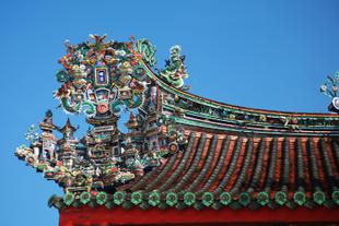 Ornamente am Khoo Kongsi Tempel 