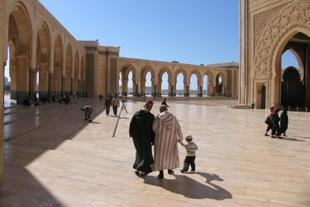 Casablanca Vorhof Moschee Hassan II 