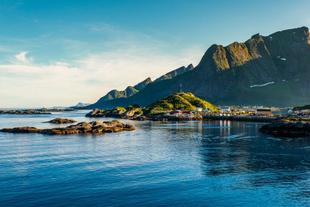 Berglandschaften rund um Hamnøy 