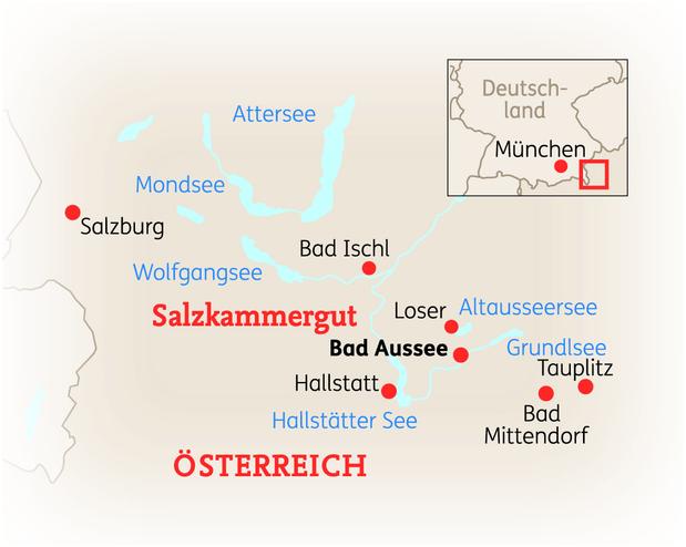 Reiseroute der 8 Tage Steiermark Reise
