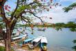 Boote auf dem Parfüm Fluss