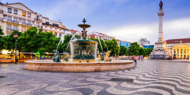 Rossio Platz in Lissabon