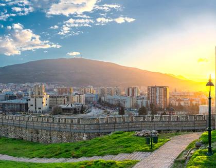Blick über Skopje von der Festung aus