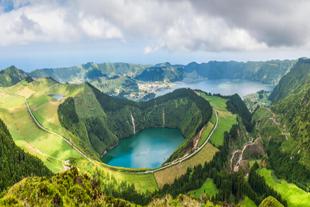Panorama Sete Cidades mit Lagoa de Santiago
