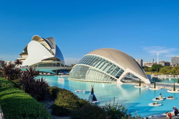 Das Architektur- und Kunstareal von Valencia in Spanien