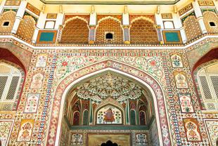 Architektonische Details in Amber Fort