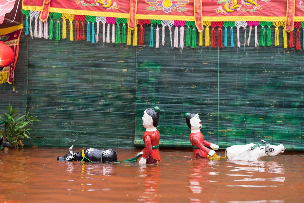 Traditionelles Wasserpuppentheater