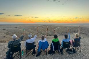 SKR Reisegruppe beim Sonnenuntergang 