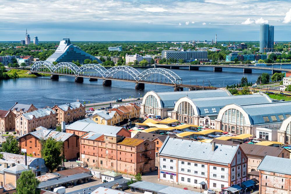 Blick auf den Zentralmarkt in Riga