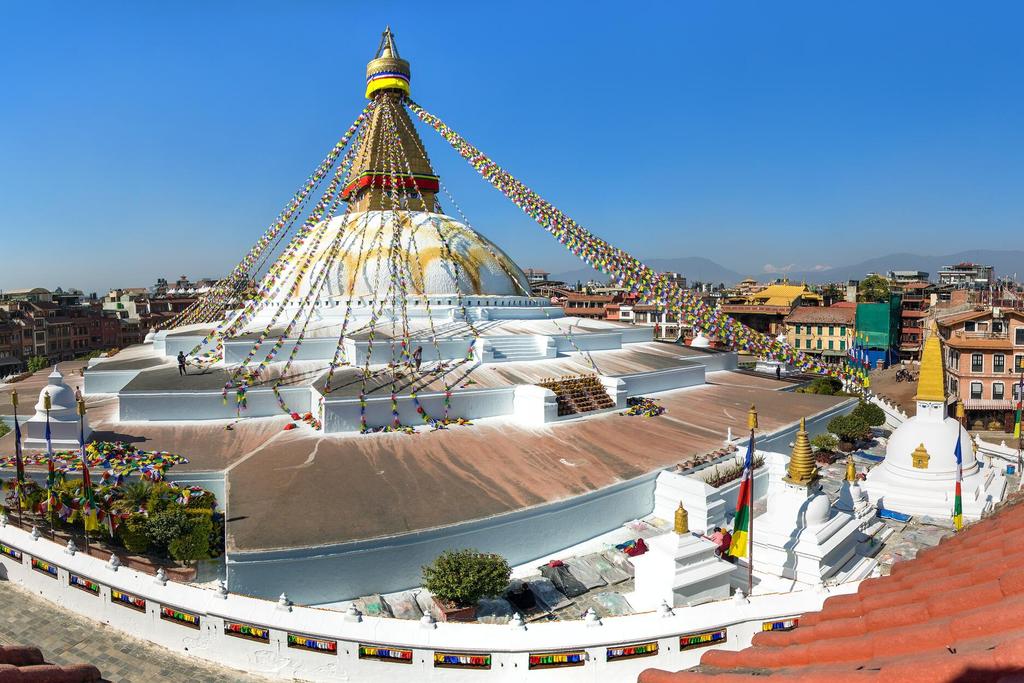 Boudhanath-Stupa, die größte buddhistische Stupa in Kathmandu