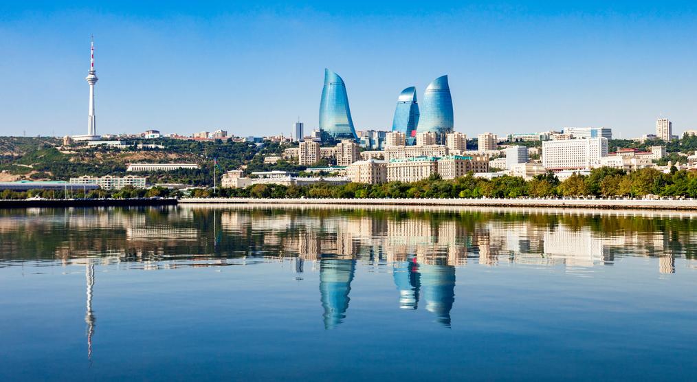 Blick auf Baku während einer Aserbaidschan Reise