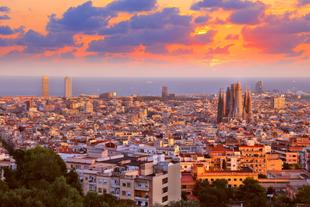 Barcelona bei Sonnenuntergang 