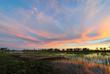 Okavango-Delta beim Sonnenuntergang