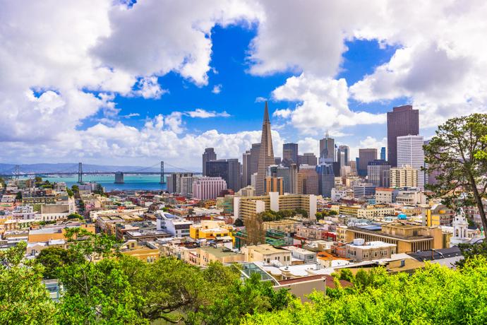 Blick auf San Francisco in den USA
