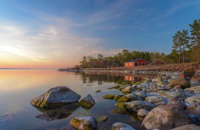 Aland Inseln Sonnenuntergang