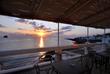 Sonnenuntergang auf der Hotelterrasse