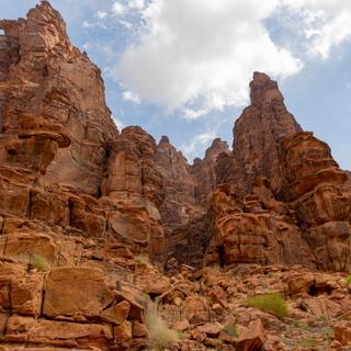 Rote Felsen in Wadi Disah