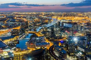 Melbourne bei Sonnenaufgang 