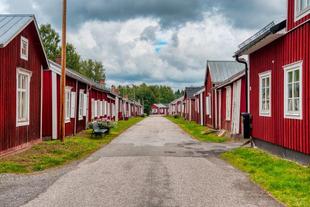 Rote Häuser in Gammelstad