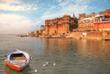 Boot auf dem Ganges in Varansi