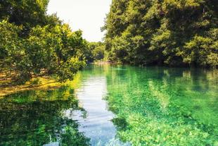 Fluss Schwarzer Drin am Ohrid See