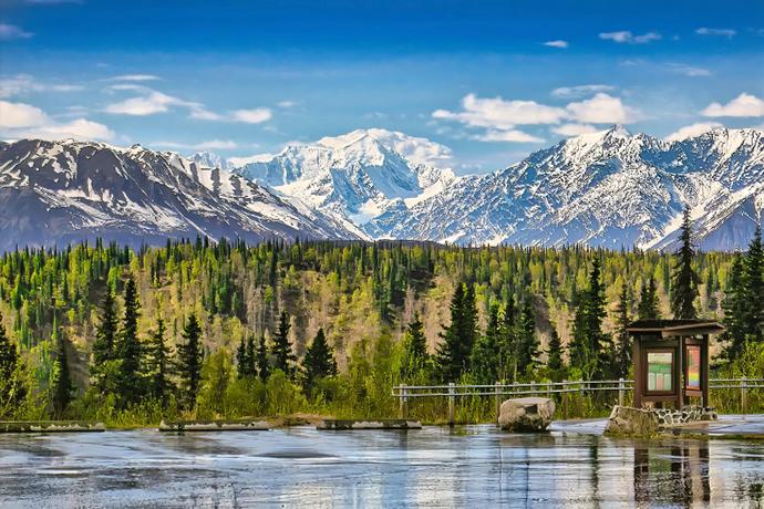 Blick auf Denali Recreation Park in Alaska auf einer USA Rundreise