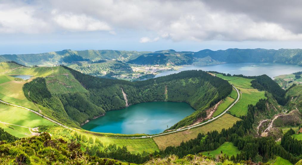 Panorama Sete Cidades mit Lagoa de Santiago