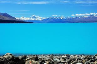 Lake Pukaki mit Mt. Cook und Mt. Tasman 