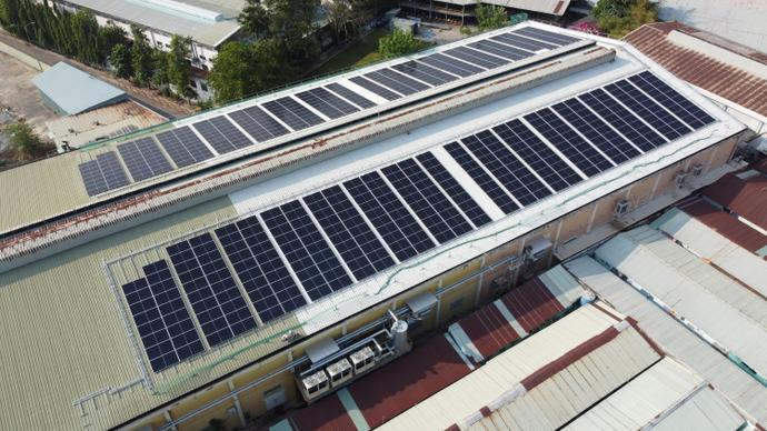 PV-Anlage auf der zweiten Textilfabrik, Ho Chi Minh City