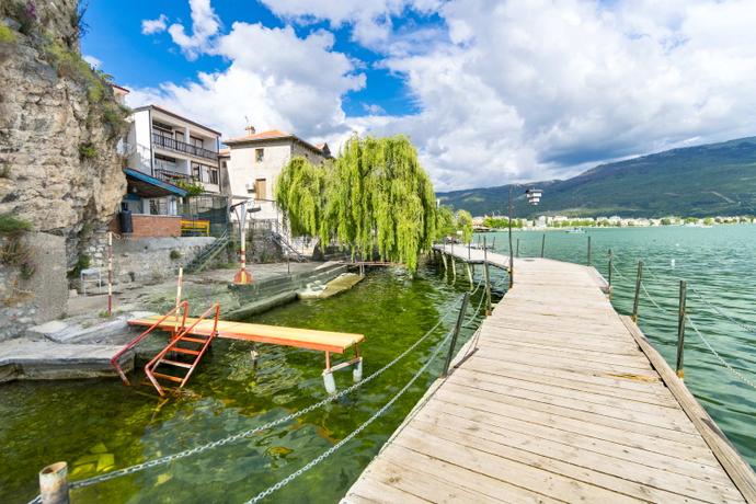 Steg am Ohrid See