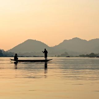 Fischer auf dem Mekong