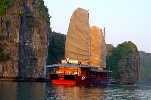 Boot in der Halong Bucht 