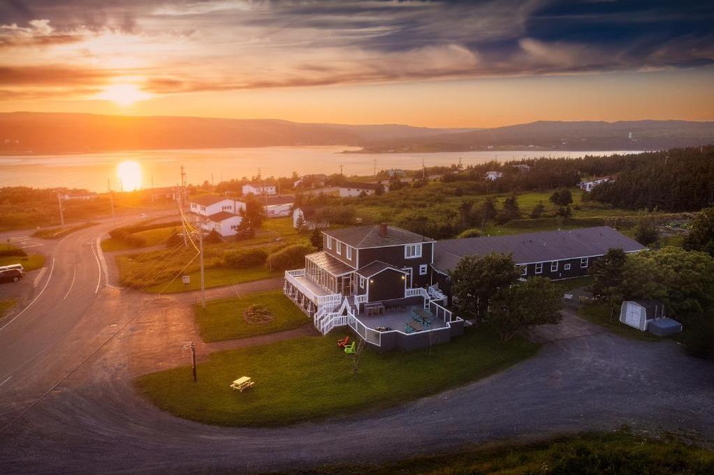 Panoramablick bei Sonnenuntergang 