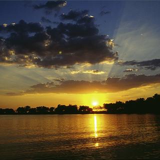 Okavango Delta Sonnenuntergang