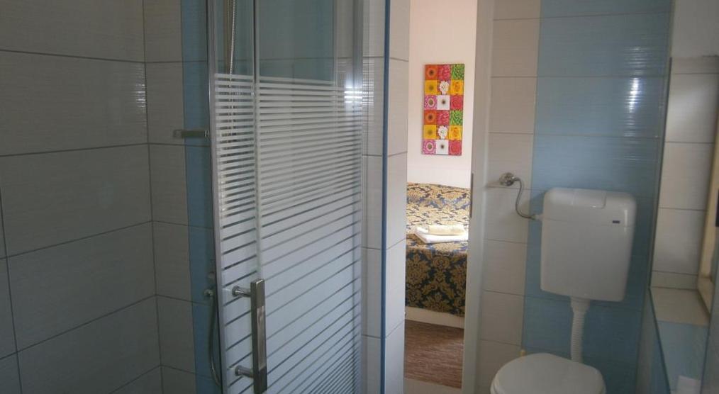 Badezimmer mit Dusche und WC
