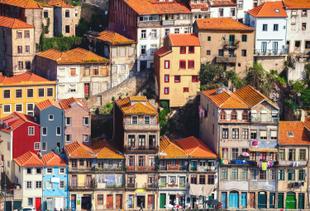 typische Häuser in Porto