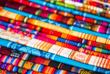Stoffe auf dem Indomarkt in Otavalo
