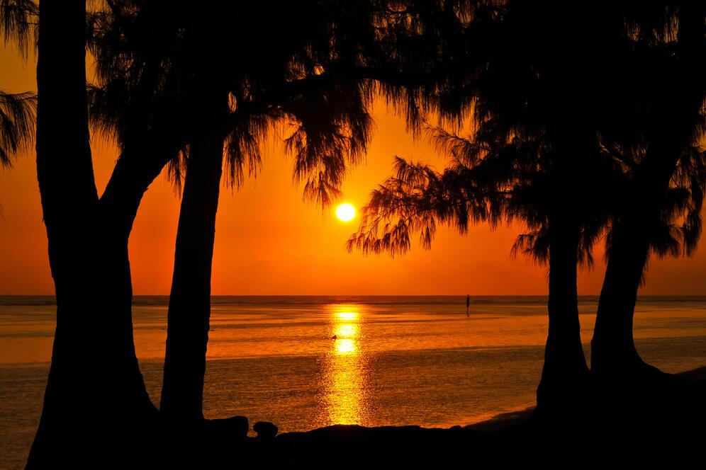 Sonnenuntergang bei La Saline-les Bains