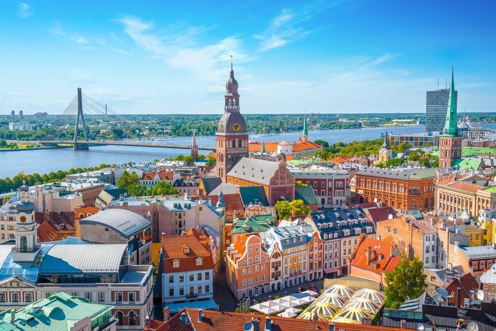 Vogelperspektive auf Riga 