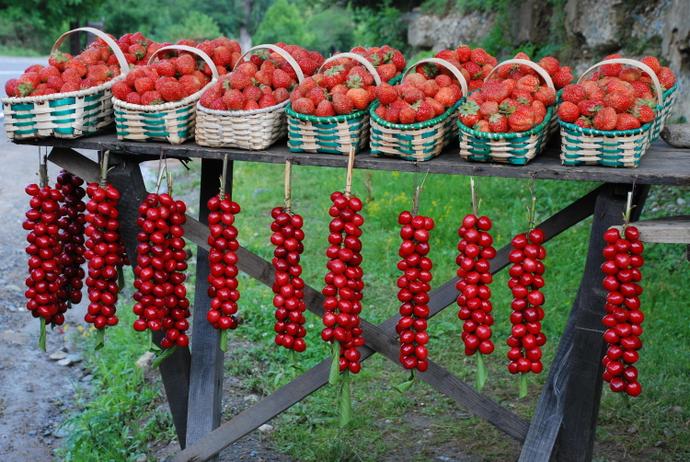 Obststand auf dem Land