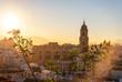 Málaga bei Sonnenuntergang