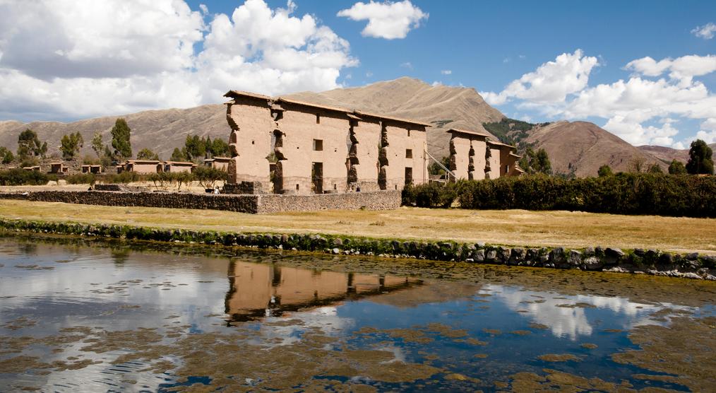 Blick auf den Tempel des Viracocha