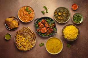 Traditionell indische Speisen 