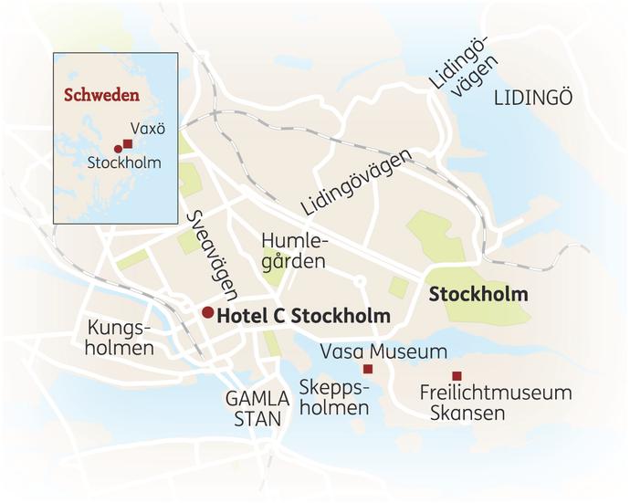 Reiseroute der 5-tägigen Stockholm Reise