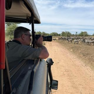 SKR-Gast bei einer Safari in Tansania